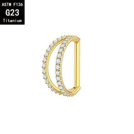 G23 Titanium ASTM F136 Nose Rings Piercing Hoop Earrings For Women Septum Nose Ring Clicker piercing Set  Body Jewelry