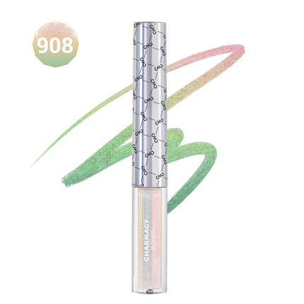 CHARMACY Duochrome Glitter Liquid Eyeliner Long Lasting Waterproof Smudgeproof Ultra Fine Tip Eye Liner Women Makeup Cosmetics