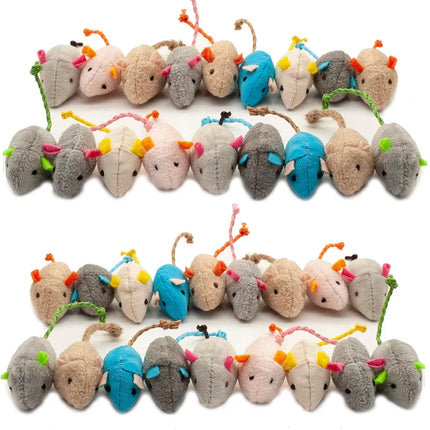 3/200pcs Rattle Cat Mouse Toys Also Prefilled Catnip Faux Fur Cat Mice Toys Interactive Cat Game Catnip Toys for Indoor Cats toy