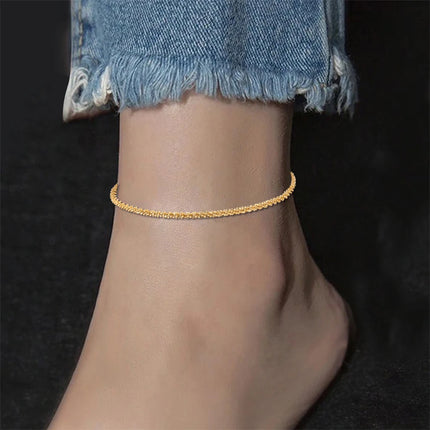Stainless Steel Delicate Anklet for Women Gold Color Chain Anklet Bracelets on The Leg Do Not Fade Anklet Jewelry Women 2025 new
