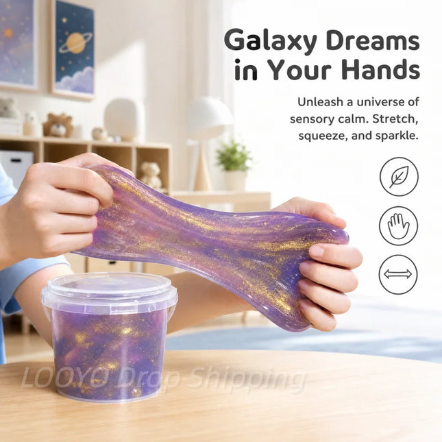 Super Large Box Slime Bucket Giant Bubble Milk Fake Water Decompress Toy Non Stick Hand Can Cover Bubble Pure Handmade Kids Gift
