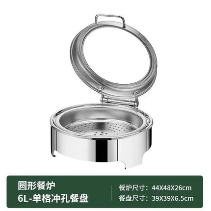 [New]Buffet Insulation Furnace Stainless Steel Electric Heating Meal Furnace Commercial Hotel Buffet Furnace Canteen Visible
