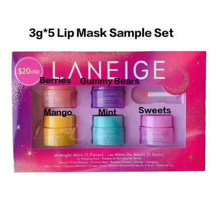 Laneige 20g 3g Lip Mask Jelly Sleep Lip Balm Night Repair Moisturise Treat 4*8g 3*10g 5*3g Set Hydrate Nourish Christmas Gifts