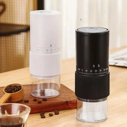 New Portable Electric Coffee Bean Grinder Household 1000mAh 35 Gears Externally Adjustable Coffee Machine Rechargeable Grinders