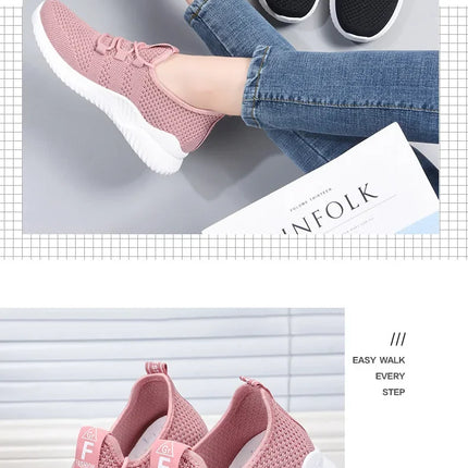 2025 Sports Running Shoes Women's Mesh Breathable Walking Women's Sports Shoes Comfortable and Fashionable Casual Sports Shoes