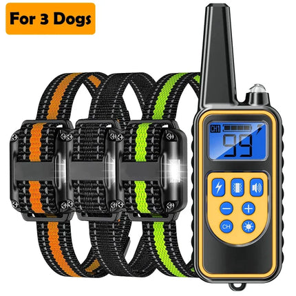 NEW 1pc 800m LCD Dog Training Collar/Remote Control Pet Bark Stopper Dog Waterproof Electric Training Collars With Beep/Shock
