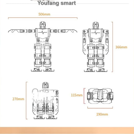 16 Dof Humanoid Robot Servo PWM MP3 Dance Robot Singing Dancing Walking RoboSoul Educational Programmable Bionic Robot DIY Kit