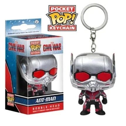 FUNKO Captain America Inro Man Deadpool Spider Man Thanos Thor Keychain Toys Vinyl Doll Collectible Toy Figures Best Kid Gift