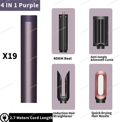 Multi Hair Styler Curling Iron Hair Hot Air Brush 30/40mm Auto Curling Barrel and Hair Straightenting Curly Hair Styler Wrap