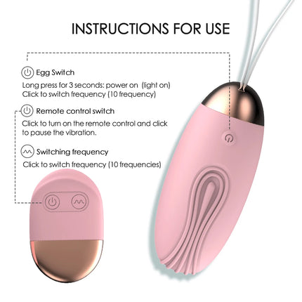 Wireless Remote Control Vibrator for Women 10 Speed Bullet Eggs Clitoris Stimulator Panties Ball Sex Toys for Women Masturbators