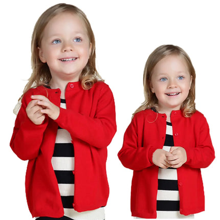 Kawaii Clothes Baby Pullover Jungs Girl Cardigan Red Sweater Kids Designer Baby Girls Sweatshirs Children's Spring Cardigans