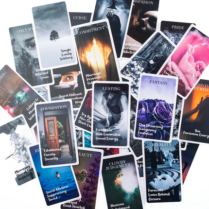 Hearts Hidden Secrets Oracle Deck 10.3*6cm Situations Cards Glossy Twin Flame Deck Feelings Messages Deck 78 Cards