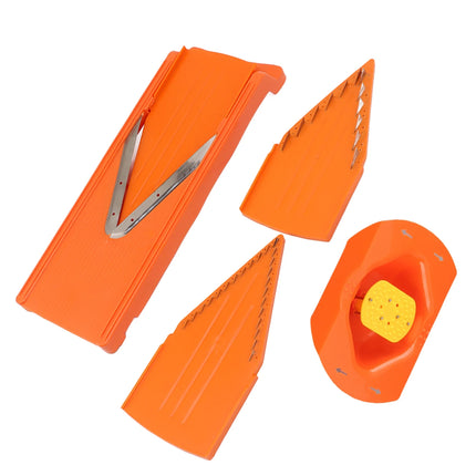 Manual V Blade Mandoline Slicer with Adjustable Thickness Stainless Steel Blade ABS Base for Safe Vegetable Cooking Tool Cutting