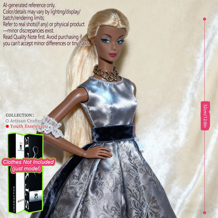 1/6 Scale 12-Joint Premium Figure, 12.6in BJD Doll Changeable Makeup (no clothing)