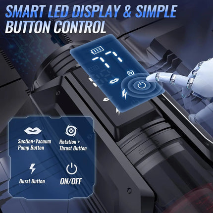 APP LED Automatic Male Masturbator Cup 7 Sucking Rotating Licking Thusting Modes Pocket Pussy Stroker Blowjob Sex Toys For Men