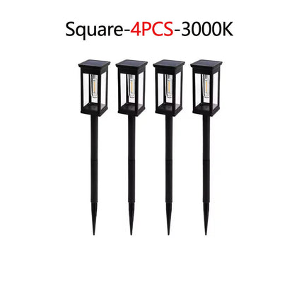 2/4/6Pcs Retro Solar Pathway Warm Lights Outdoor Waterproof Garden Incandescent Bulb for Walkway Yard Backyard Landscape Decor