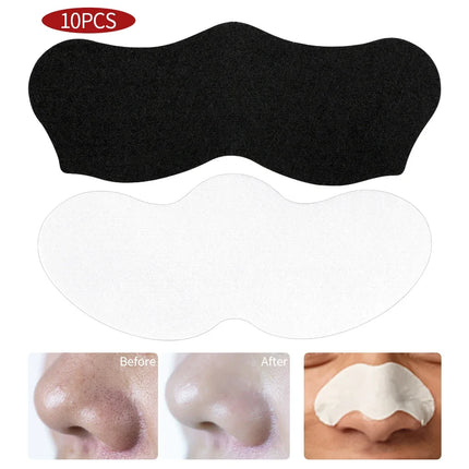 100pcs Unisex Black Nose Patch Deep Cleansing Nose Strips Acne Blackhead Removal Shrink Pore Noses Black Head Stickers Skin Care