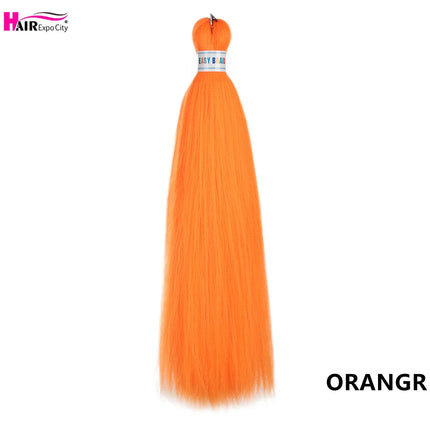 Easy Braids 26Inch Synthetic Jumbo Braids Hair Extensions Ombre Colorful Braiding Hair Pre Stretched Hair Expo City