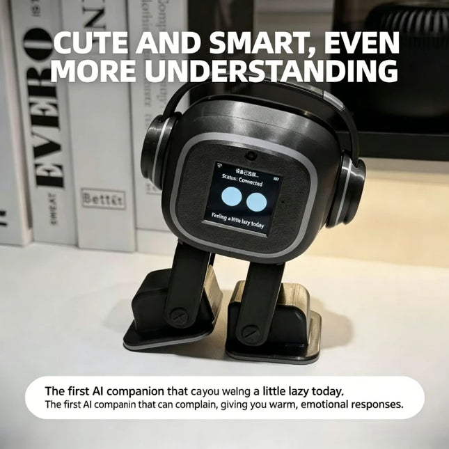 Upgraded AI EMO Desktop Robot Smart Real-Time Interactive Chat Powerful Built-In ASR Voice Recognition Effortless, Ultra-Smooth