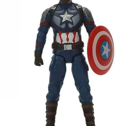 10-12CM Marvel Anime Figure Spiderman Hulk Iron Man Venom  Captain America Thanos Movable Joints PVC Dolls Toy Gift For Children