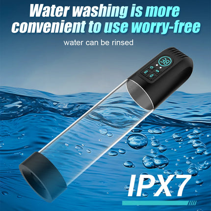 AIERLE IPX7 Electric Penis Pump for Vacuum Pump Enlargement Extend Pump Waterproof 6 Suction Extender Enhancer Sex Toys for Men