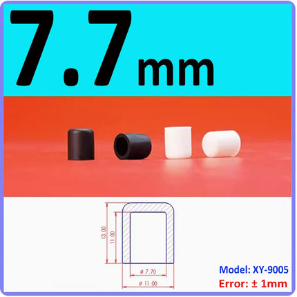 White/Black Silicone Rubber Round Caps Protection Gasket Dust Seal End Cover Caps For Pipe Bolt Furniture 3mm-78.5mm