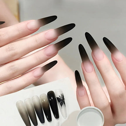 5ml Black Cushion Gradient Painting Gel Black Ombre Patting Gel Polish UV/LED Blush Blooming Aura Manicure Gel Nail Polish R$30@
