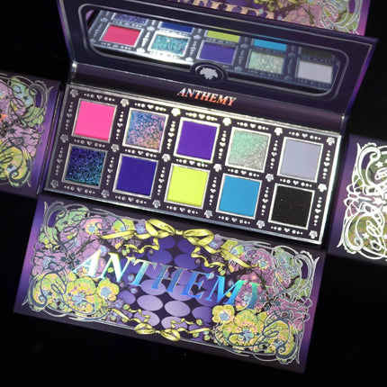Anthemy 12 Color Eyeshadow Palette Backlight Butterfly Matte Chameleon High Pigmented Shimmer Flash Spotlight Eye shadow