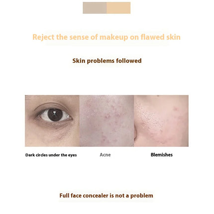 Waterproof Full Coverage Concealer for Tattoos, Scars - Natural Finish Foundation for All Skin Tones & Types Dark Circle Acne