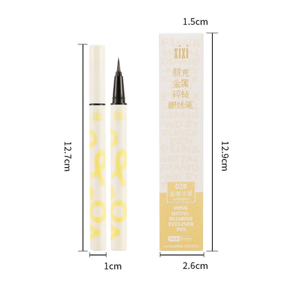 Liquid Aurora Blue Shiny Eye Liner Pen Glitter Phosphorescence Pigment Waterproof Shimmer Sparkling Eyeliners Diamond Eye Makeup
