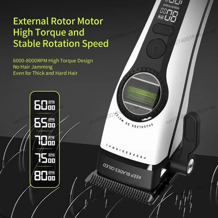 Kemei KM1593/1595 Is Equipped with An External Brushless Hair Clipper for Men's Professional Hair Clippers That Are Rechargeable