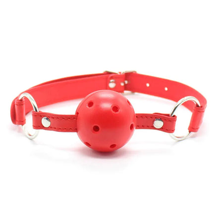 3 Colors Faux Leather Mouth Gag Adjustable Plastic Ball Adult Flirting Fetish Roleplay Game Props Couples BDSM Bondage Sex Toys