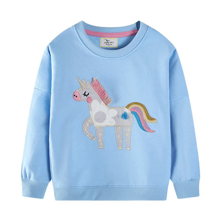 Jumping Meters 2-7T Fairy Tale Girls Sweatshirts For Autumn Spring Long Sleeve Baby Clothing Toddler Hooded Kids Shirts