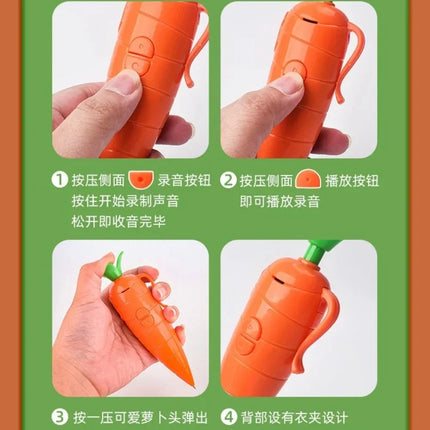 1-10pcs  Carrot Voice Recorder Pen  Kids Ballpoint Pen That Can Be Recorded Creative Multi Functional Pens Gift…!