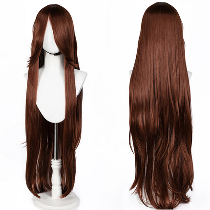 100CM Long Straight Wig With Bangs Synthetic Cosplay Wig For Women Pink Purple Cosplay Wigs for Party For Halloween