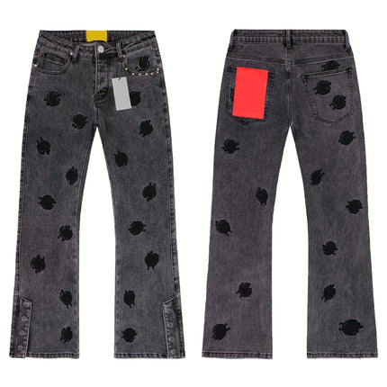 Y2k Baggy Denim Embroidered Jeans Hiphop Rock Revivals Jeans Street Style Sand Wash Distressed Streetwear Clothing Jeans for Men