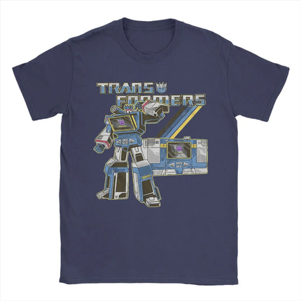 2025-26 Summer Transformers Soundwave G1 Retro Men T Shirt Decepticon Vintage Cotton Printed T-shirt O Neck Graphic Clothing