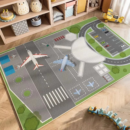 Cartoon Car Traffic Children's Carpet Play Room Baby Crawling Mat Home Decoration Living Room and Bedroom Floor Mat