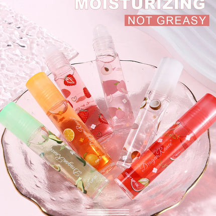 6 Color Plumping Clear Lip Oil Mirror Water Lip Gloss Lip Glaze Transparent Liquid Lipstick Moisturizing Fruit Lips Care Make Up