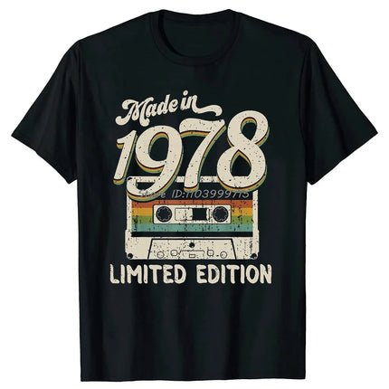 1978 Manufacture Limited Edition All Original Parts Perfect Make Old Retro Fashion T-shirt Casual Basic Men's T-shirt Tops