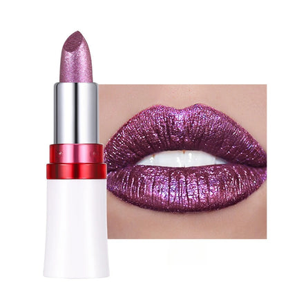 Radiation Metallic Blue Purple Chameleon Lipstick Glitter Diamond Color-Changing Green Lip Gloss Pearl Shine Charming Makeup