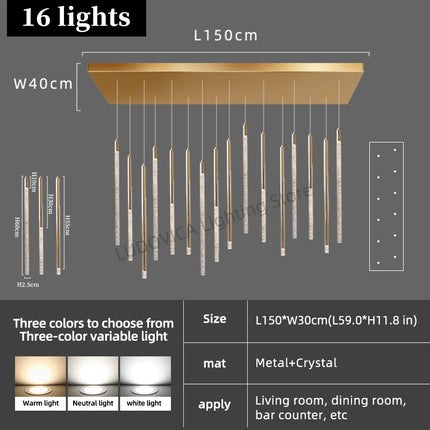 Hotel lobby LED Chandelier Luxury Villa hall Living room Crystal Chandeliers Customable High Ceilings Chandelier