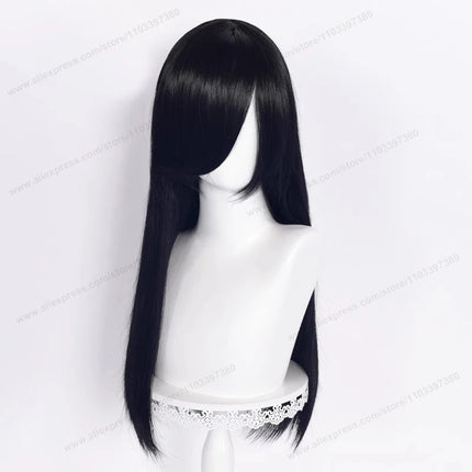 60cm Long Straight Cosplay Synthetic Wig With Bangs Golden Yellow Green Blonde Purple Heat Resistant Hair Anime Wigs + Wig Cap