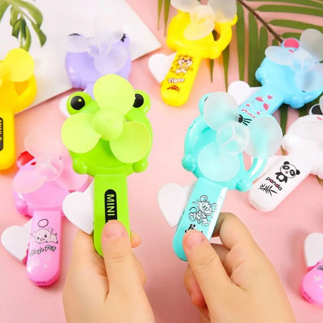 5Pcs High Quality Mini Summer Hand Pressure Fan Cartoon Party Toys Birthday Gifts Fan Portable Gift Fan Kids Adult