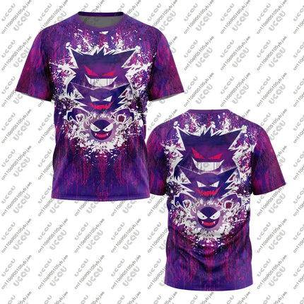 Y2k Gift Adult Women Kid G-Gengar Pj's T Shirt Unisex Boys Girls Sweatshirt Casual Top P-Pokemo Suit Set Party Pajamas Pants Tee