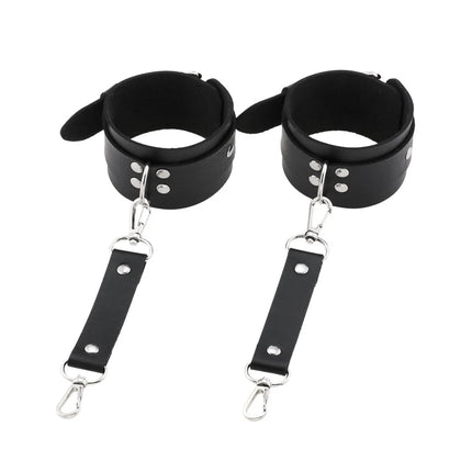 Bondage Wrist Restraints – Fetish Gear, Adjustable PU Leather Handcuffs for Role Play, Couples Adult Toy  HF-0002