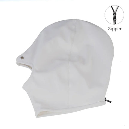 Elegant Unisex Bondage Zipper Hood Sex Toy Kits with Daring Full Face Coverage Mask for Couple Fantasy Cosplay Adult Costume