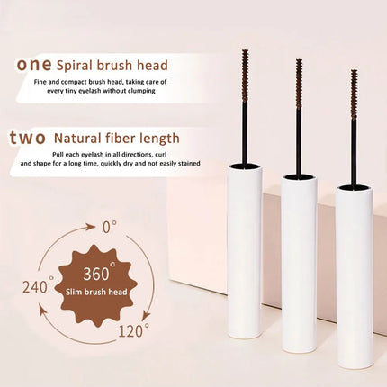Black Brown Mascara Slim Brush Head Long Curled Eyelash Lift Cream Not Easy To Smudge Lashes Lengthening Pigment Big Eyes Makeup