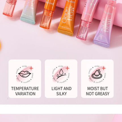 Gege Bear Moisturizing Color-changing Lip Balm with natural ingredients for soft, smooth lips all summer long