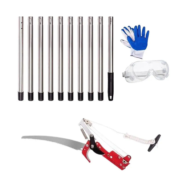 Tree Pole Saw Telescoping Lightweight Branch Trimming Tool for Backyard Orchards Flowers Vineyards Large Farmlands Gardening